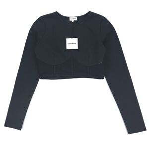 NWT Superdown Alexia Mesh Crop Top Corset Clean Girl Minimal Night Luxe 90s y2k